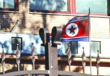 Seoul says hiding N. Korean diplomat has left Italy The flag of North Korea waves inside the compound of the North Korean embassy in Rome, Italy in this Jan. 3, 2018 file photo. South Korea's spy agency on Thursday, Aug. 1, 2019, has told lawmakers that a North Korean diplomat who went into hiding in Italy last year is now under protection outside the country. AP