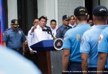 President Rodrigo Duterte says he “found nothing wrong with cops receiving gifts, especially from people expressing their gratitude.” ROBINSON NIÑAL/PRESIDENTIAL PHOTO