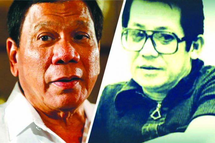 President Rodrigo Duterte and late former Senator Benigno “Ninoy” Aquino Jr. ABS-CBN News