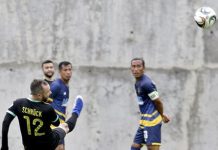 Ceres-Negros FC’s Stephan Schrock attempts a goal with a right foot. PFL PHOTO