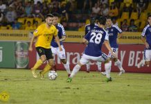 Ceres-Negros FC’s Stephan Schrock is way ahead of the Mendiola FC 1991 defense. CERES MEDIA FILE PHOTO
