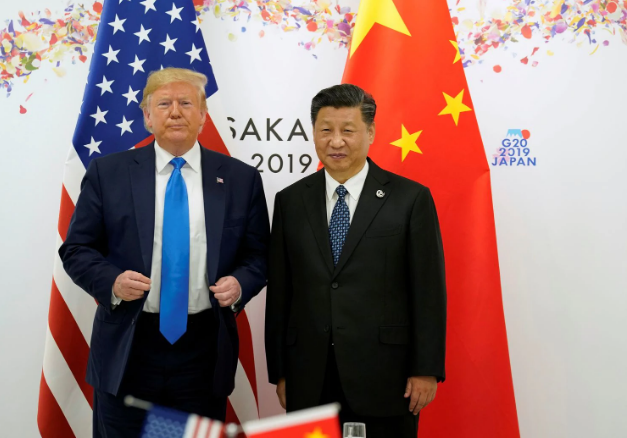 US and China President Trump and China’s President Xi Jinping pose for a photo during the G-20 leaders summit in Osaka, Japan, on June 29, 2019. REUTERS