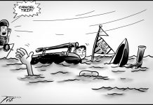 Editorial cartoon for August 6, 2019