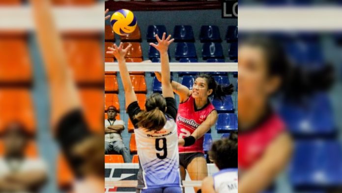 Creamline Cool Smashers’ Alyssa Valdez fires one against the defense of Bali Pure Water Defenders. SPORTS VISION PHOTO