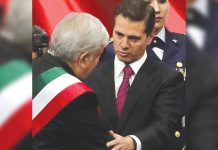 Mexico reopens probe into disappearance of 43 students Mexico's new President Andres Manuel Lopez Obrador is congratulated by former President Enrique Pena Nieto during his inauguration ceremony in congress, Mexico City, Mexico in this Dec. 1, 2018 file photo. REUTERS