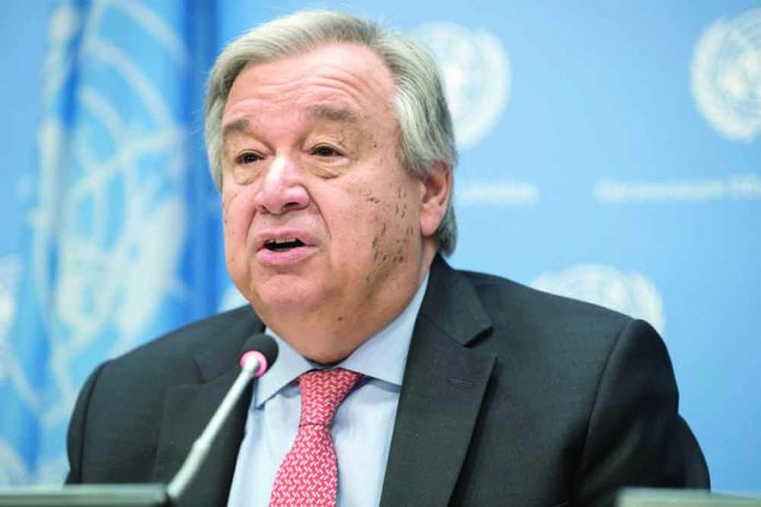 UN secretary general Antonio Guterres UN secretary general Antonio Guterres