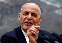 Afghan presidential candidate Ashraf Ghani speaks during the first day of the presidential election campaign in Kabul, Afghanistan, July 28, 2019. REUTERS FILE PHOTO