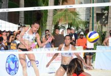 Negrense Pons, Rondina rule beach volleyball Cherry Rondina of Petron spikes the ball towards an opponent. BVR PHOTO