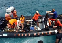 Dragon boat capsizes, 7 rowers drown BORACAY SEA TRAGEDY. Coastguards retrieve the body of a drowned dragon boat rower in Boracay Island on Sept. 25, 2019. The dragon boat paddlers were holding on to the boat. However, strong waves made the boat roll over, making it unstable and displacing the paddlers, according to the Public Information Unit of the municipality of Malay, Aklan which has jurisdiction over Boracay. PHILIPPINE COAST GUARD PHOTO