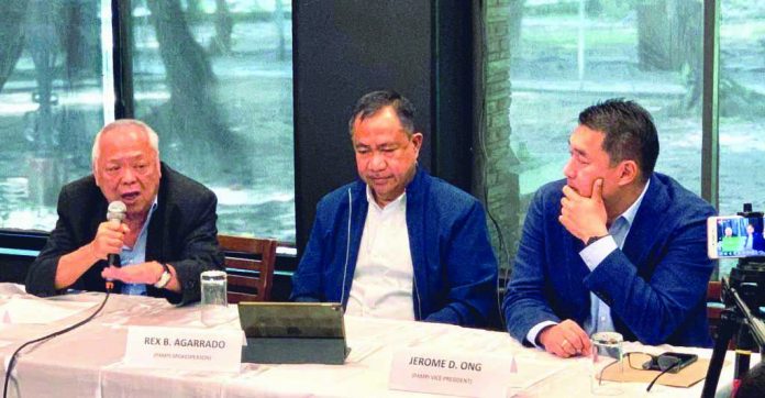 Felix Tiukinhoy Jr. PAMPI president Felix Tiukinhoy Jr., left, talks to the media Friday on the possible impact of the African Swine Fever scare on meat processors. With him are PAMPI spokesperson Rex Agarrado, and PAMPI vice president Jerome Ong. TED CORDERO