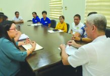 BFAR taps NegOcc to strengthen Visayan Sea fishing ban Gov. Eugenio Jose Lacson (right) of Negros Occidental and Bureau of Fisheries and Aquatic Resources in Western Visayas director Remia Aparri (left) during a meeting at the Provincial Capitol in Bacolod City on Sept. 9. Both officials discussed concerns on the sustainability of the fishery industry in the region. PNA