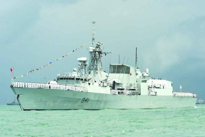 HMCS Ottawa HMCS Ottawa, a frigate from the Royal Canadian Navy, sailed through the Taiwan Strait on Sept. 9 to 10, 2019. AFP