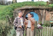 Reminiscing life with the late Panay News founder DANNY FAJARDO (right) on vacation with columnist Herbert Vego at Hobbiton Village, New Zealand.