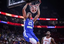 The Philippines’ Japeth Aguilar scores on a two-handed dunk. FIBA PHOTO