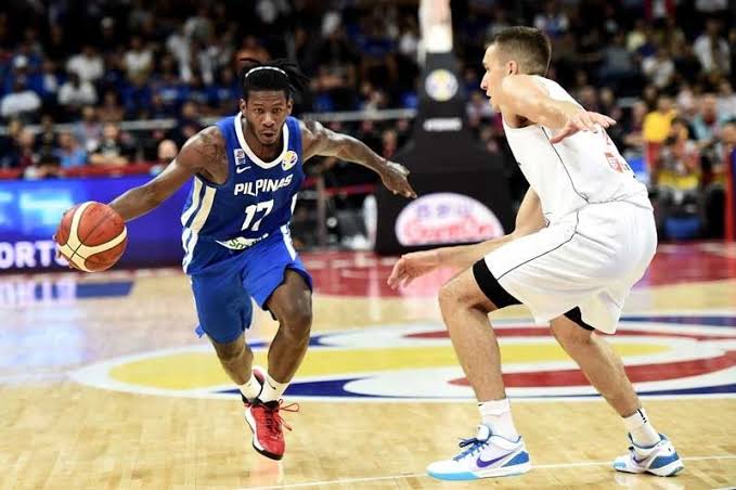 Jaymar Perez Jaymar Perez’s (left) stint in Gilas Pilipinas during the 2019 FIBA World Cup would be good for his PBA team, Columbian Dyip. FIBA PHOTO