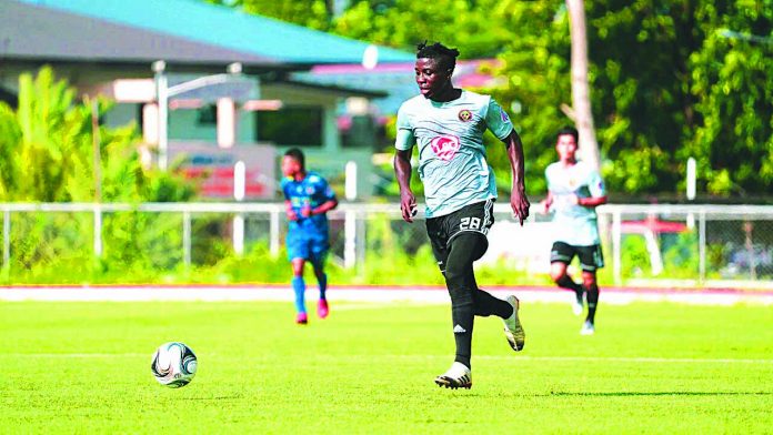 Jordan Mintah is seeing action this Sept. 22 and 25, 2019 at the Iloilo Sports Complex in Kaya Futbol Club-Iloilo’s game with the Philippine Air Force. KAYA ILOILO PHOTO