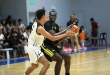 Papa Ndiaye tallied 22 points and nine rebounds in the Technological Institute of the Philippines Engineers’ winning turn against Black Mamba Energy Drink of the 2019 PBA D-League Foundation Cup. PBA PHOTO