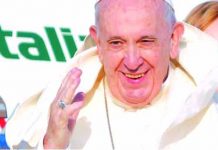 Pope heads to Mozambique to after peace deal Pope Francis waves as he departs Fiumicino Airport to begin his visit to the African nations of Mozambique, Madagascar and Mauritius, in Rome, Italy Sept. 4, 2019. REUTERS