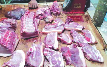 These pork products sold at the public Market of Sibalom town in Antique are still safe to eat. The Provincial Veterinarians Office assured that the province is still free of African swine fever. PNA