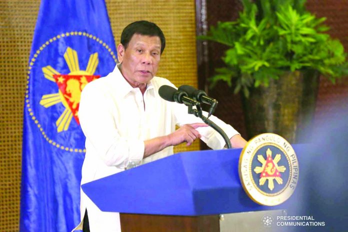 President Rodrigo Duterte orders the National Food Authority to purchase the palay produce of local farmers at competitive prices during his press conference at the Malacañang Palace on Sept. 4, 2019. PCOO