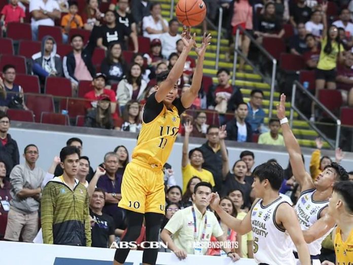 Rhenz Abando Rhenz Abando played a pivotal role in the University of Santo Tomas Growling Tigers’ victory over National University Bulldogs. ABS CBN SPORTS PHOTO