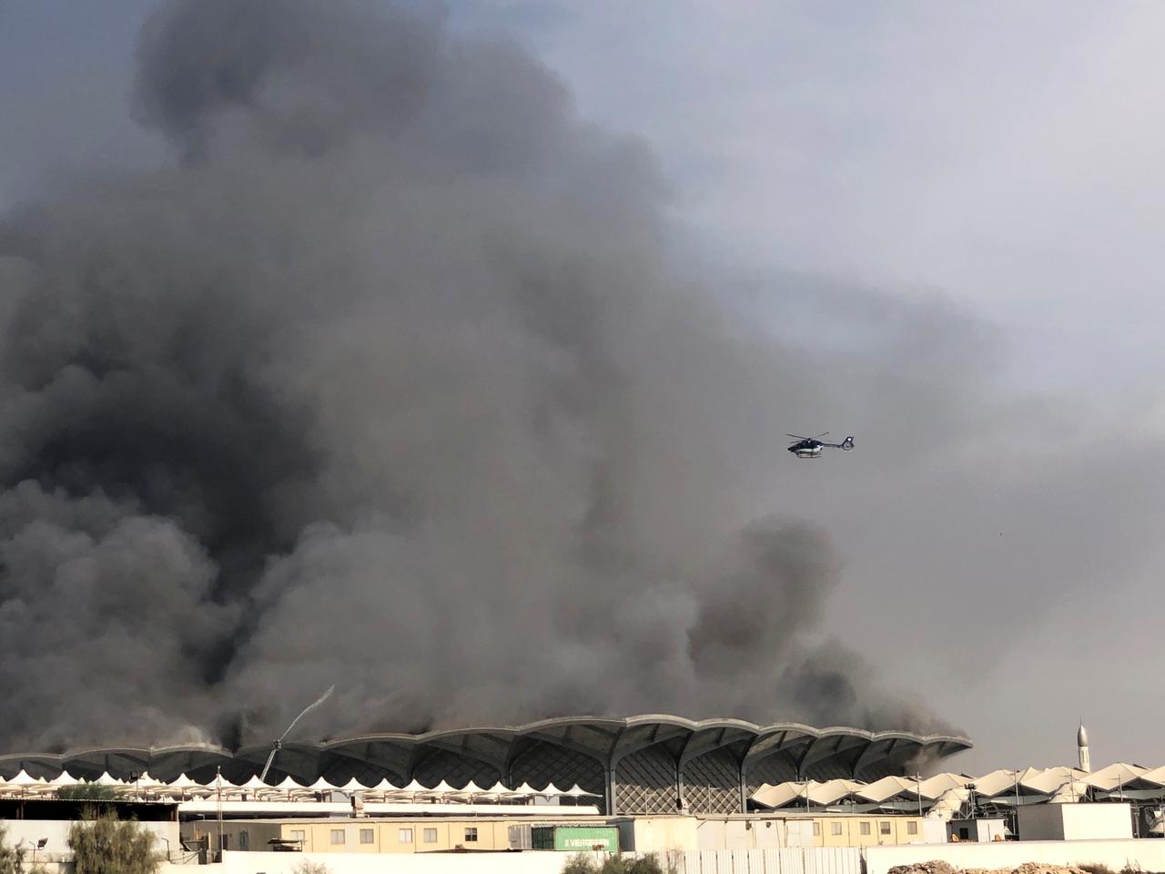 Fire injures at least 5 in Saudi train station