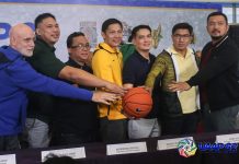 Coaches join hands during the UAAP Season 82 press conference. UAAP PHOTO