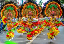 Signal jam on MassKara highlights? Barangay Estefania was adjudged champion in the street and arena dance competition and bagged Best in Concept and Choreography award during the 40th Ruby MassKara Festival highlights at the public plaza in Bacolod City on Sunday, Oct. 27, 2019. IAN PAUL CORDERO/PN