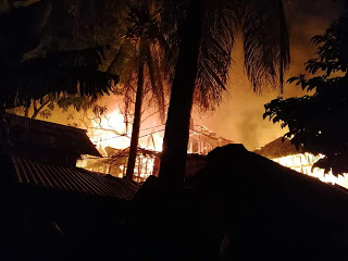 Boracay fire Properties worth around P300,000 went up in smoke as fire gutted several houses in Barangay Balabag, Boracay Island, Malay, Aklan on Oct. 10. PHOTO BAG-BFRAV/AKEAN FORUM