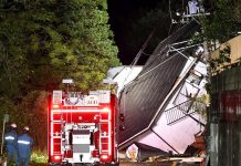 Death toll climbs to 10 as typhoon hits Japan A house was destroyed due to a landslide in Chiba, east of Tokyo, Japan on Oct. 25. MANDATORY CREDIT KYODO/VIA REUTERS