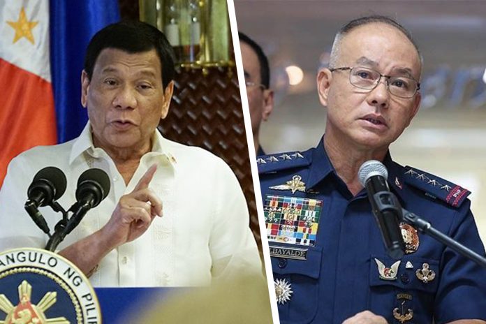 Duterte Albayalde “Give me a clear proof na talagang he was there on the trafficking of drugs,” says President Rodrigo Duterte defending Philippine Nation Police chief General Oscar Albayalde against the drug recycling controversy.