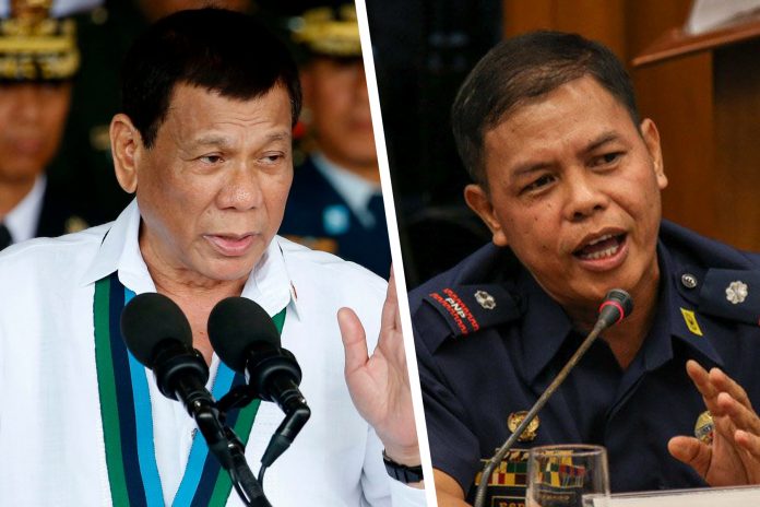 Duterte Espenido President Rodrigo Duterte and Police Major Jovie Espenido