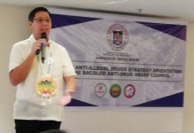 Undersecretary Earl Saavedra, executive director of the Dangerous Drugs Board, speaks during the anti-illegal drugs strategy orientation in Bacolod City on Friday. PNA PHOTO BY NANETTE L. GUADALQUIVER