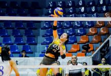 University of Santo Tomas Golden Tigresses’ Ejiya Laure sees a hole in the defense of the Ateneo Lady Eagles. SPORTS VISION PHOTO