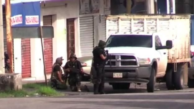 Armed men were seen in several areas of Culiacán, Mexico on Thursday. AFP/GETTY IMAGES