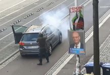 Gunman kills 2 after attacking synagogue The 27-year-old German suspect was filmed wearing a helmet shooting into a local street on Wednesday. REUTERS