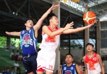 Julian Maverick Puerto tallies 28 points in Hua Siong College of Iloilo Red Phoenix’s win over St. Roberts International Academy Panda Rockets in Game 1 of the 2019 ISSA Meet boys basketball finals. PHOTO COURTESY OF WINMEL LEE