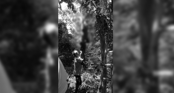 Igbaras man hangs self The lifeless body of 38-year-old Arnaldo Estoesta of Barangay Jovellar, Igbaras, Iloilo. JOAN JOAN EGDANE