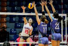 Jessica Galanza tallied 25 points in Creamline Cool Smashers’ win over the Creamline Cool Smashers in the 2019 Premier Volleyball League Open Conference in Bacolod City. SPORTS VISION PHOTO