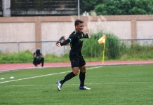 Jose Elmer Porteria celebrates after scoring a goal for Ceres-Negros FC. CERES NEGROS PHOTO