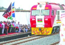 The boxy red-and-white diesel train left from a gleaming new terminal in the port city of Mombasa, carrying Kenyatta, Chinese dignitaries and citizens from around the country on its maiden journey to Nairobi, Kenya. THECITIZEN