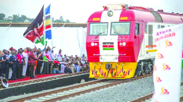 The boxy red-and-white diesel train left from a gleaming new terminal in the port city of Mombasa, carrying Kenyatta, Chinese dignitaries and citizens from around the country on its maiden journey to Nairobi, Kenya. THECITIZEN