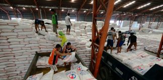 These sacks of National Food Authority rice are reserved for the Iloilo coastal municipalities of Carles and Concepcion. They are to be distributed in times of disasters and emergencies, according to the Office of Civil Defense in Western Visayas. IAN PAUL CORDERO/PN