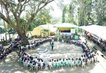 PENRO-Antique conducts Dalaw-Turo in schools Students and teachers of Barasanan National High School watch a prepared drama skit of the “Dalaw-Turo” team in Tobias Fornier, Antique last week. DENR-6