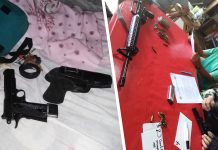 Pa, son nabbed in Cadiz house raids Firearms and bullets recovered from barangay councilmen Ronald Leonoras and his son Ernesto in separate house raids in Barangay Jerusalem, Cadiz City, Negros Occidental on Saturday. ROGER GUTIB/DYAG/SAGAY CITY