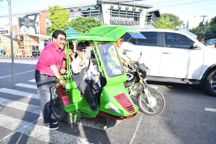 Panelo takes Bacolod trike Photo courtesy of Bacolod City PIO