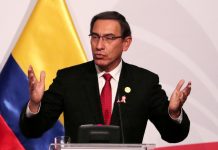 Peruvian President Martin Vizcarra speaks during the 4th Pacific Alliance Summit in Lima, Peru on July 6. REUTERS/GUADALUPE PARDO/FILE PHOTO