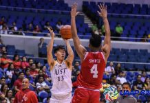 UST Tigers manhandles UE in UAAP basketball University of Santo Tomas Growling Tigers’ Zachary Huang found his shooting touch from outside. He finished with a career-high 22 points against the University of the East Red Warriors. UAAP PHOTO