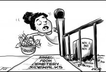 Editorial cartoon for October 29, 2019
