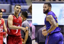 Mike DiGregorio and Brian Heruala trade places. INQUIRER.net PHOTO